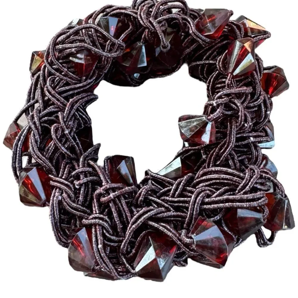 3 Gorgeous Stretch Beaded Hair Scrunchies